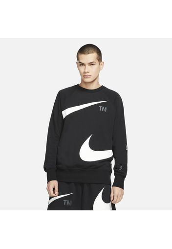 Maglia a girocollo in fleece Nike Sportswear Swoosh - Uomo - Nero