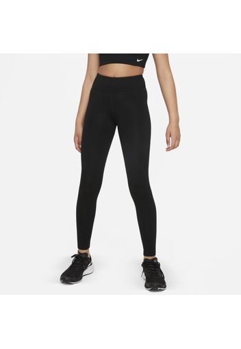 Leggings a vita alta Nike Dri-FIT One Luxe - Ragazza - Nero