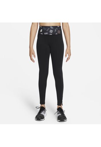 Leggings stampati Nike Dri-FIT One Luxe - Ragazza - Nero