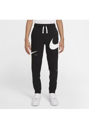 Pantaloni in fleece Nike Sportswear Swoosh - Ragazzo - Nero