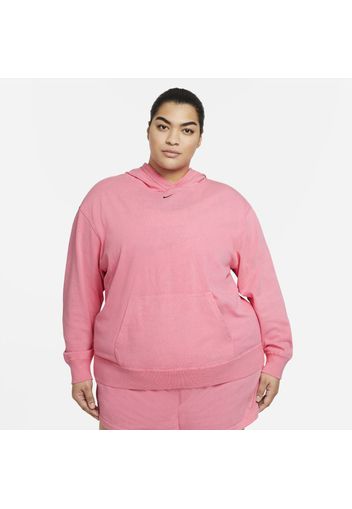 Nike Plus Size - Felpa délavé con cappuccio Sportswear - Donna - Rosa