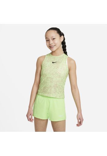 Canotta da tennis stampata NikeCourt Dri-FIT Victory - Ragazza - Verde