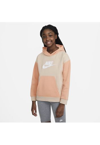 Felpa pullover con cappuccio Nike Sportswear - Ragazza - Marrone