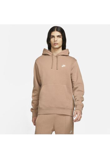 Felpa pullover con cappuccio Nike Sportswear Club Fleece - Uomo - Marrone