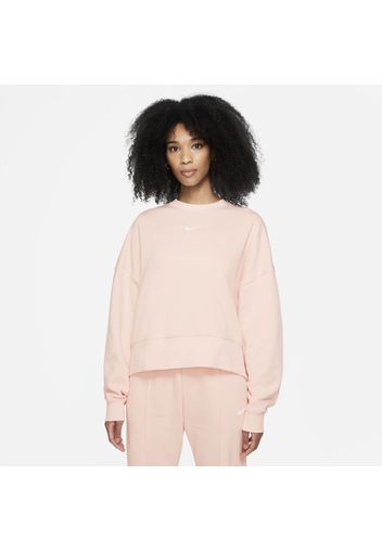 Maglia a girocollo oversize in fleece Nike Sportswear Collection Essentials - Donna - Arancione