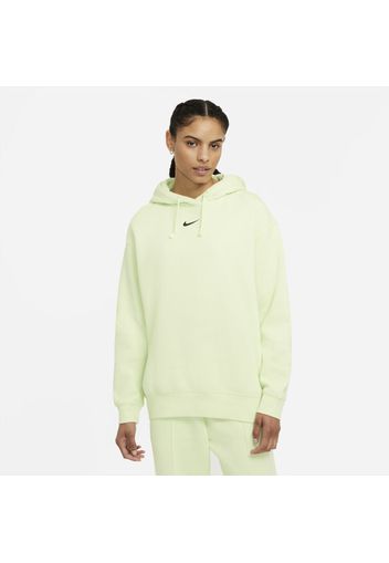 Felpa oversize in fleece con cappuccio Nike Sportswear Essential Collection - Donna - Verde
