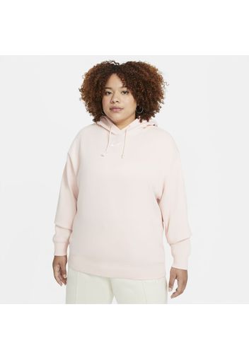 Nike Plus Size - Felpa con cappuccio oversize in fleece Sportswear Collection Essentials - Donna - Arancione