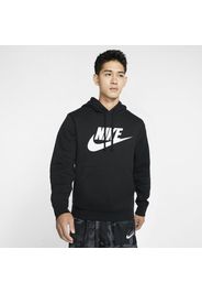 Felpa pullover con cappuccio e grafica Nike Sportswear Club Fleece - Uomo - Nero