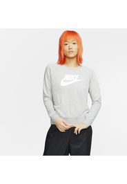 Maglia a girocollo in fleece Nike Sportswear Essential - Donna - Grigio