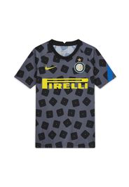 Maglia da calcio pre-partita a manica corta Inter - Ragazzi - Grigio