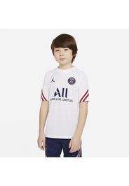 Maglia da calcio a manica corta Paris Saint-Germain Strike per ragazzi - Home - Bianco