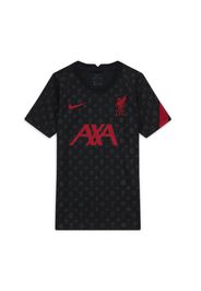 Maglia da calcio pre-partita a manica corta Liverpool FC - Ragazzi - Nero