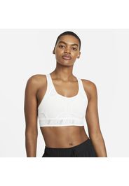 Bra imbottito a sostegno medio Nike Swoosh UltraBreathe - Donna - Grigio