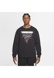 Felpa a girocollo in fleece con grafica Jordan Flight - Uomo - Nero