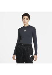 Maglia a manica lunga con collo a lupetto Nike Air - Donna - Nero