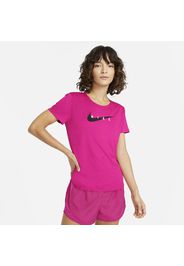 Top da running a manica corta Nike Swoosh Run - Donna - Red