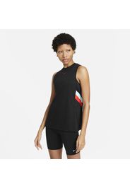 Canotta da training a righe a blocchi di colore Nike Dri-FIT - Donna - Nero