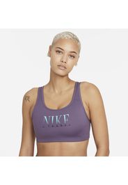 Bra arrotondato sul retro con imbottitura monopezzo e sostegno medio Nike Dri-FIT Swoosh - Donna - Viola