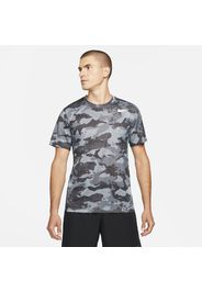 T-shirt da training camo Nike Dri-FIT - Uomo - Grigio