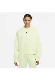 Maglia a girocollo oversize in fleece Nike Sportswear Collection Essentials - Donna - Verde