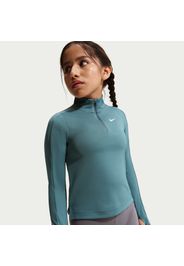 Maglia a manica lunga con zip a 1/4 Dri-FIT Nike – Bambina/Ragazza - Grigio