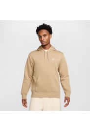 Felpa pullover in fleece con cappuccio Nike Club – Uomo - Marrone