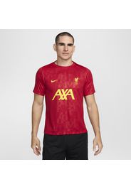 Maglia da calcio pre-partita a manica corta Nike Dri-FIT Liverpool FC Academy Pro – Uomo - Rosso