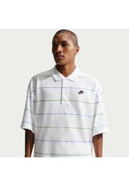 Polo oversize a righe Nike Club – Uomo - Bianco