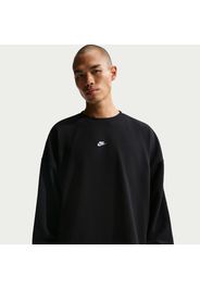 Felpa oversize a girocollo in French Terry Nike Club – Uomo - Nero