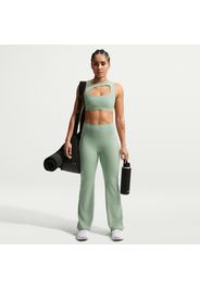 Leggings svasati a vita alta senza cucitura anteriore Nike Zenvy – Donna - Verde