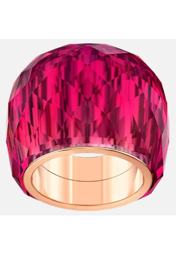 Anello Swarovski Nirvana, rosso, PVD tonalità oro rosa