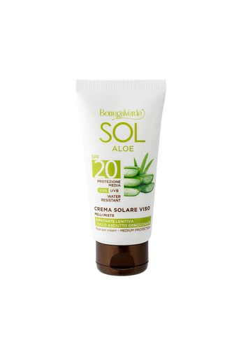 Sol Aloe - Crema Solare Viso - Protezione Media Spf20 - Pelli Miste