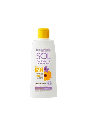 Sol Calendula Zafferano - Latte Solare - Viso E Corpo - Spf50 Protezione Alta