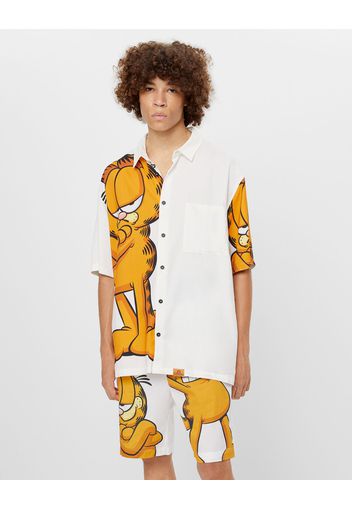 Bershka Bermuda Garfield & Bershka Uomo L Bianco