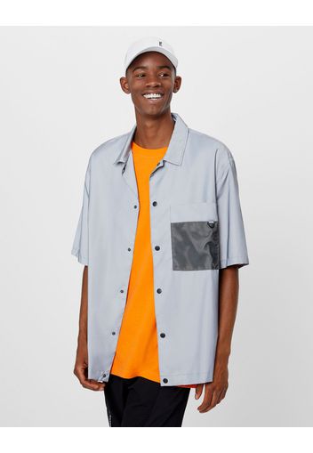 Bershka Camicia Riflettente Uomo L Grigio