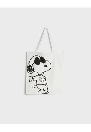 Bershka Borsa Shopper Snoopy Donna Bianco