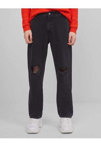 Bershka Ripped ‘90S Jeans Uomo 50 (Eu 44) Nero