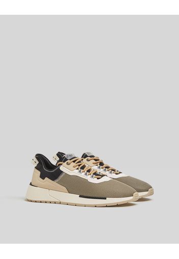 Bershka Sneakers Da Uomo Combinate Con Rete Uomo 45 Cachi