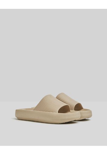 Bershka Sandali Bassi Texture Uomo 40 Sabbia