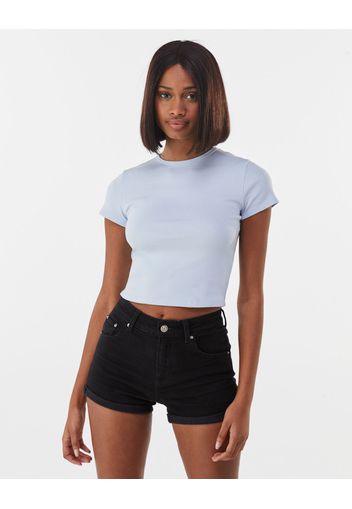 Bershka Shorts Basic In Denim Donna 46 (Eu 42) Nero