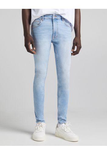 Bershka Jeans Super Skinny Uomo 46 (Eu 40) Azzurro Lavato