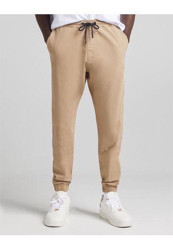 Bershka Pantaloni Cotone Jogger Uomo Xl Camel