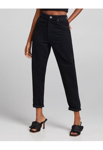 Bershka Jeans Mom Fit Donna 42 (Eu 38) Nero