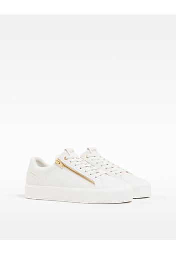 Bershka Sneakers Cerniera Da Uomo. Uomo 44 Bianco