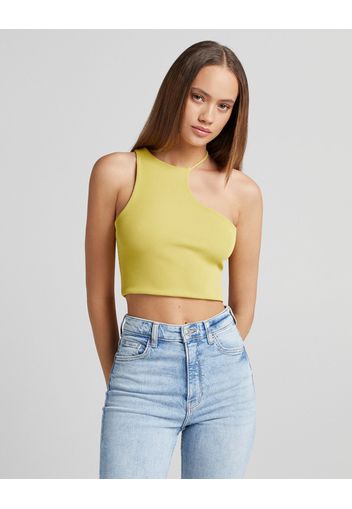 Bershka Top Asimmetrico Donna M Verde