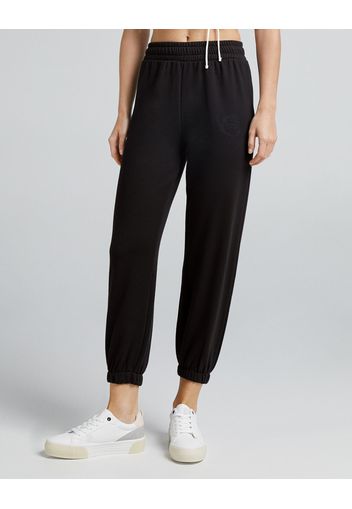 Bershka Pantaloni Jogger Felpa Donna Xl Nero