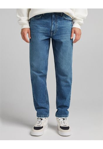 Bershka Jeans Straight Vintage Uomo 48 (Eu 42) Azzurro