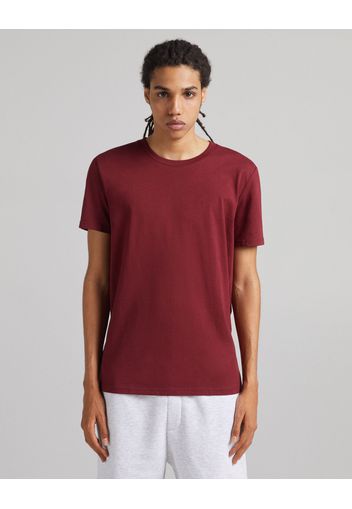 Bershka Maglietta Regular Fit Uomo M Granato