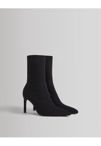 Bershka Stivaletti Aderenti Tacco Donna 36 Nero