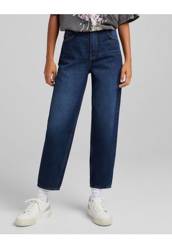 Bershka Jeans Balloon Donna 40 (Eu 36) Marino